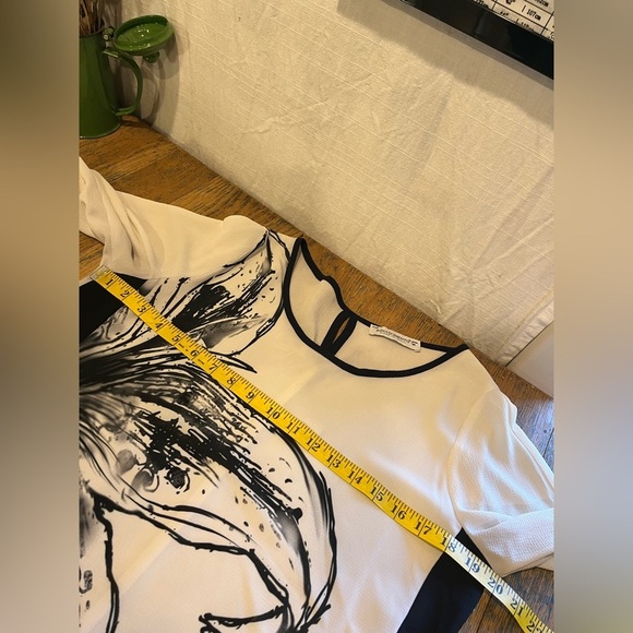 Floral Contrast Blouse – Rinascimento – Made in Italy size M - Picture 5 of 10